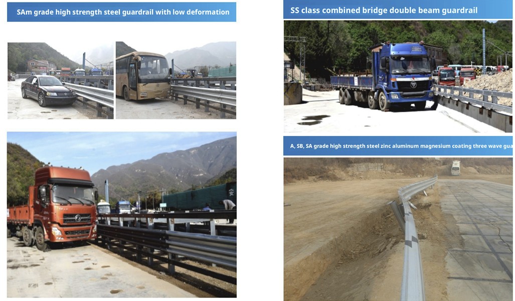 Guardrail crash test vehicle deflection